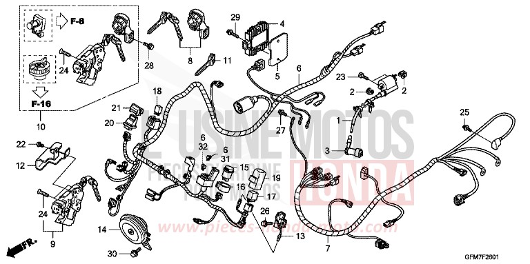 FAISCEAU DES FILS (NHX110WHA) de NHX 110 Lead NOIR (NH1) de 2010
